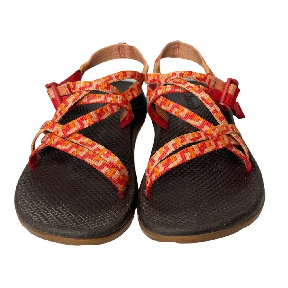 Girls Chaco ZX1 Ecotread Helix‎ Peach & Orange Sport Sandals Size 4